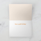 Niedliche Wirbelsäule und Pumpkins Herbst Geburtst Karte (Innenseite)