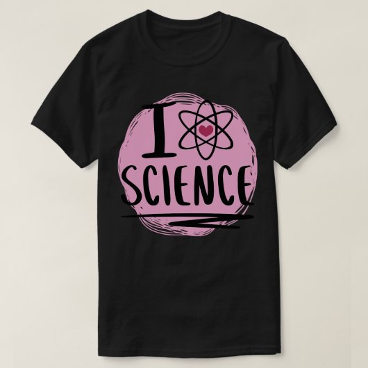 Niedliche Wissenschaft im Herzen T-Shirt (Design vorne)