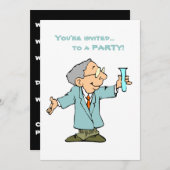 Niedliche Wissenschaftler im Labrador Einladung (Vorne/Hinten)