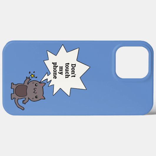 Niedliche Witzkatze Touch mein Telefon nicht Case-Mate iPhone Hülle (Rückseite (Horizontal))