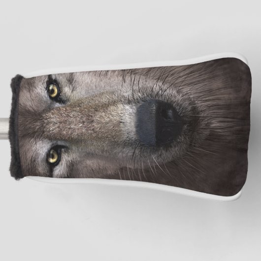 Niedliche Wolf Face Golf Head Cover für Damen Headcover (Vorderseite)