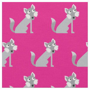 Niedliche Wolf Kid Baby Kinderzimmer Hot Pink Stoff