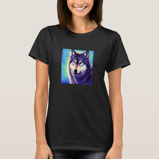 Niedliche Wolf Wasserfarben Kunstwölfe 1 T-Shirt (Vorderseite)
