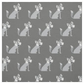 Niedliche Wolf Wolves Kid Baby Kinderzimmer Grau Stoff (Muster)