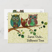 Niedliche Wölfe Änderung der Adresse Ankündigungspostkarte (Vorne/Hinten)