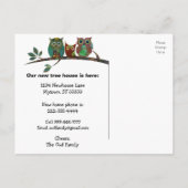 Niedliche Wölfe Änderung der Adresse Ankündigungspostkarte (Rückseite)