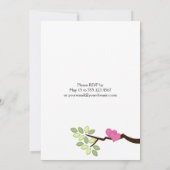 Niedliche Wölfe nach Hochzeit Einladung (Rückseite)