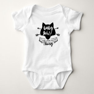 niedliche Wolfsart Baby Strampler