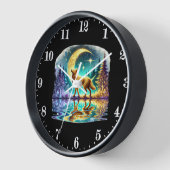 Niedliche Wolfsflieger Uhr (Winkel)