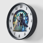 Niedliche Wolfsflieger Uhr (Winkel)