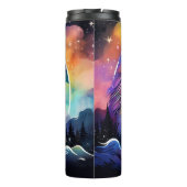 Niedliche Wolfsliebhaber geben Namen Thermosbecher (Rückseite)