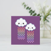 Niedliche Wolke Geburtstag Einladung (Stehend Vorderseite)