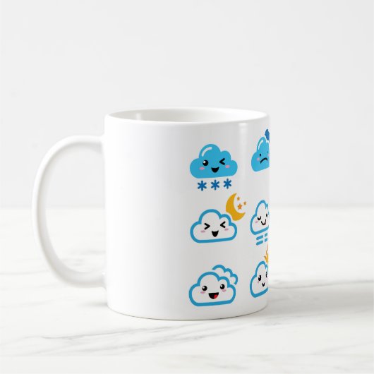 Niedliche Wolke, Kawaii, Manga Schale Kaffeetasse (Links)