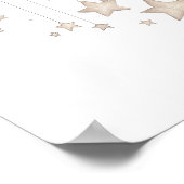 Niedliche Wolke und Sterne-Plakatwerbung Poster (Ecke)