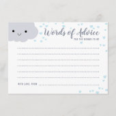 Niedliche Wolken Familienpaare Babyduschberatungsk Hinweiskarte (Vorderseite)