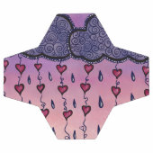 Niedliche Wolken, Herzen und Regentropfen Fußball (Flach)