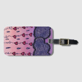 Niedliche Wolken, Herzen und Regentropfen Gepäckanhänger (Vorderseite (Horizontal))