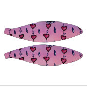 Niedliche Wolken, Herzen und Regentropfen Mini Basketball (Panele)