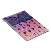 Niedliche Wolken, Herzen und Regentropfen Notizblock (Rechte Seite)