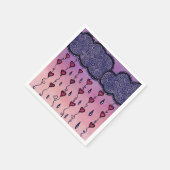 Niedliche Wolken, Herzen und Regentropfen Serviette (Ecke)