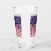 Niedliche Wolken und Herzkunst Glas (Links)