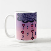 Niedliche Wolken und Herzkunst Kaffeetasse (Links)