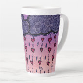 Niedliche Wolken und Herzkunst Milchtasse (Rechte Ecke)