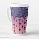 Niedliche Wolken und Herzkunst Milchtasse (Linke Ecke)