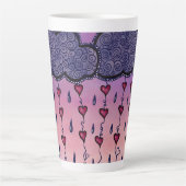 Niedliche Wolken und Herzkunst Milchtasse (Vorderseite)