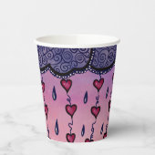 Niedliche Wolken und Herzkunst Pappbecher (Links)