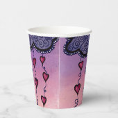 Niedliche Wolken und Herzkunst Pappbecher (Rechts)