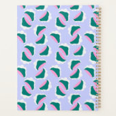 Niedliche Wolken und Pilze Baby Blue Personalize Planer (Rückseite)