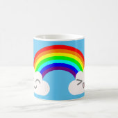 Niedliche Wolken und Regenbogen Kaffeetasse (Mittel)