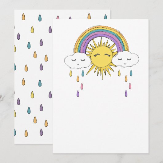 Niedliche Wolken und Sonne (Vorne/Hinten)