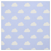 Niedliche Wolken weiß auf blau Stoff (Muster)