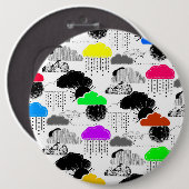 Niedliche Wolkenmuster Button (Vorne & Hinten)