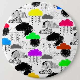 Niedliche Wolkenmuster Button