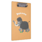 Niedliche Wollmammut-Cartoon-Abbildung Klemmbrett (Rechts)