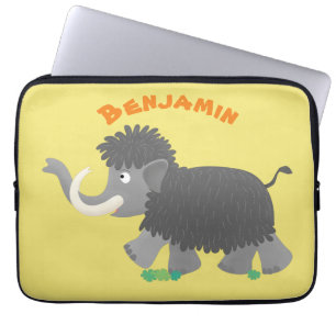 Niedliche Wollmammut-Cartoon-Abbildung Laptopschutzhülle