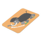 Niedliche Wollmammut-Cartoon-Abbildung Magnet (Linke Seite)