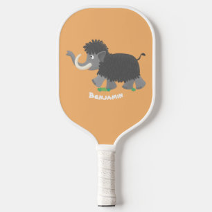 Niedliche Wollmammut-Cartoon-Abbildung Pickleball Schläger