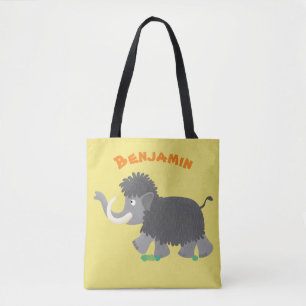 Niedliche Wollmammut-Cartoon-Abbildung Tasche