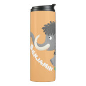 Niedliche Wollmammut-Cartoon-Abbildung Thermosbecher (Nach links gedreht)