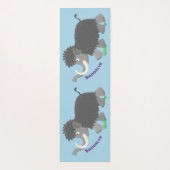 Niedliche Wollmammut-Cartoon-Abbildung Yogamatte (Rückseite)