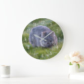 Niedliche Wombat Wildtiere Australien Große Wanduhr (Zuhause)