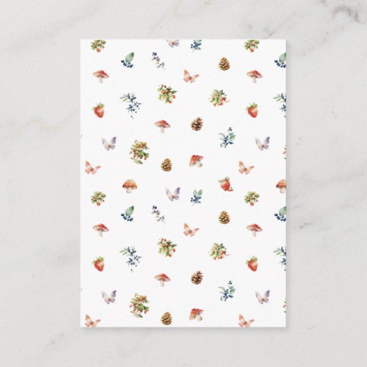 Niedliche Woodland Animal Adventure Neutral Baby S Begleitkarte (Rückseite)