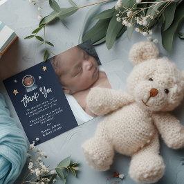 Niedliche Woodland Animal Space Babydusche Dankeskarte