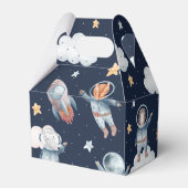 Niedliche Woodland Animal Space Babydusche Geschenkschachtel (Rückseite)