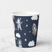 Niedliche Woodland Animal Space Babydusche Pappbecher (Links)