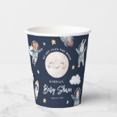 Niedliche Woodland Animal Space Babydusche Pappbecher (Vorderseite)